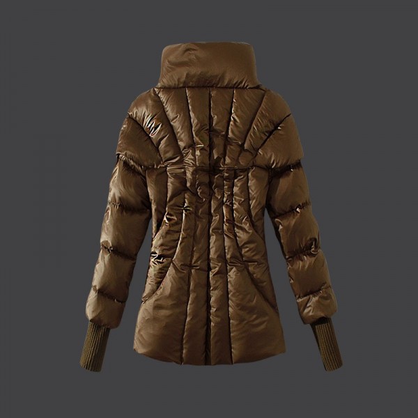 Moncler Donna Giù cappotto stand Colalr caffè uscita M1052